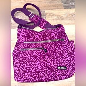 Mhcnll Purple Mix Crossbody Mix Print Size 12H X 12L Zipper pockets